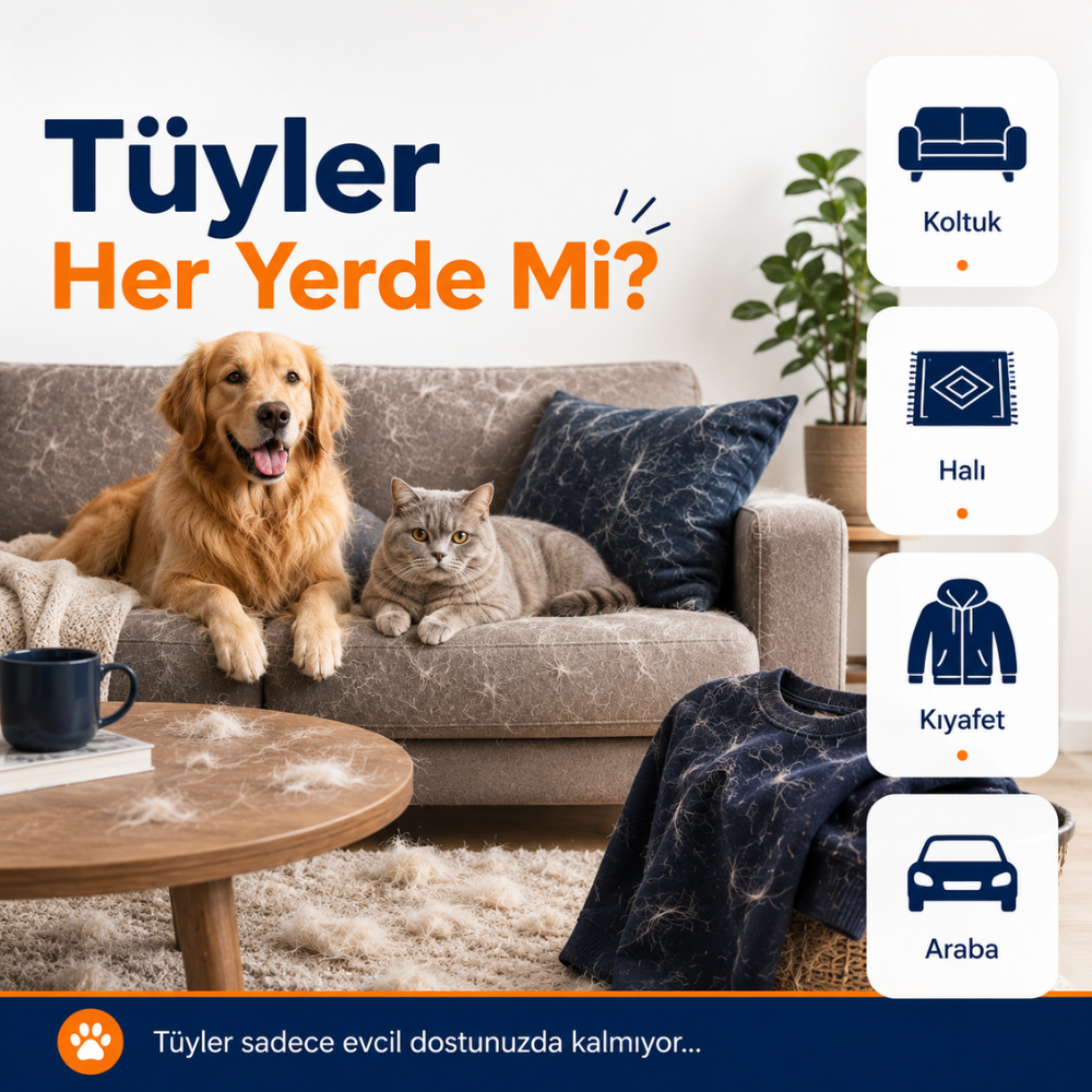 Patigoo™ Çift Taraflı Tüy Toplama Tarağı